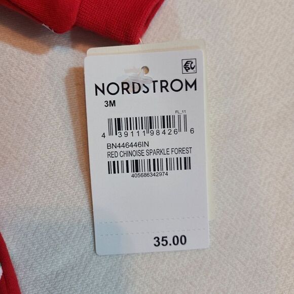 Tucker + Tate Red Chinoise Sparkle Forest Christmas Top Size 3M - Picture 5 of 5